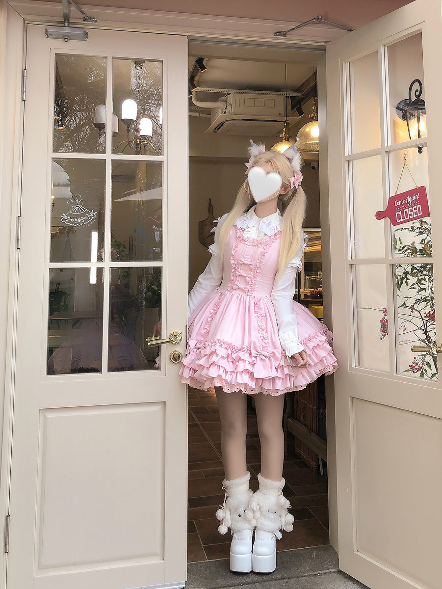 甘ロリィタ ジャンパースカート ピンク お茶会｜La Bourbon 祇園